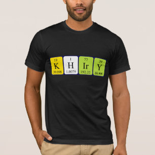 T-shirt Chemise de nom de table périodique Khiry