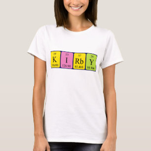 T-shirt Chemise de nom de table périodique Kirby