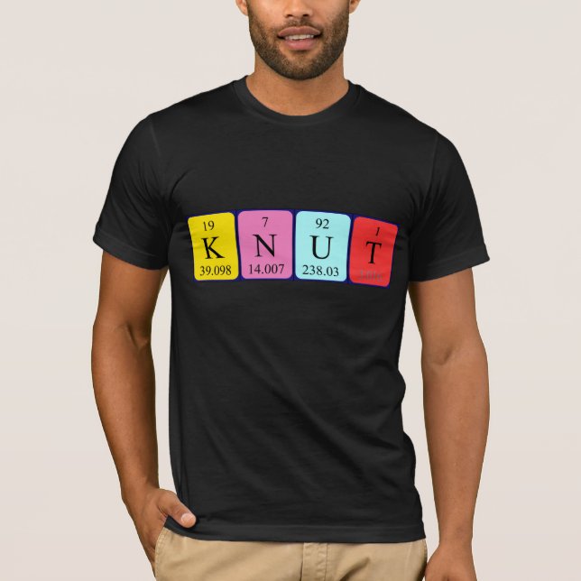 T-shirt Chemise de nom de table périodique Knut (Devant)