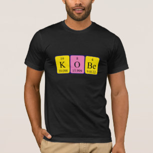 T-shirt Chemise de nom de table périodique Kobe