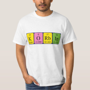 T-shirt Chemise de nom de table périodique Korbin