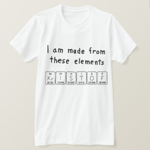 T-shirt Chemise de nom de table périodique Kristof