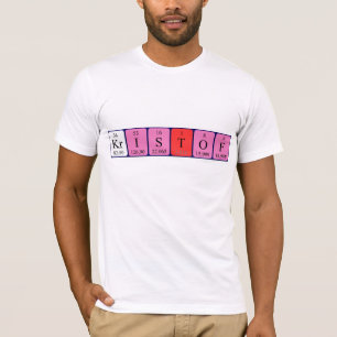 T-shirt Chemise de nom de table périodique Kristof
