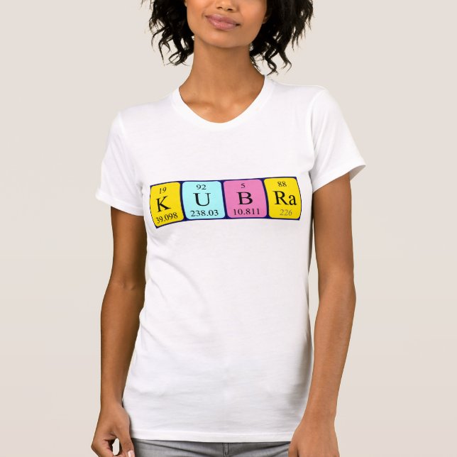 T-shirt Chemise de nom de table périodique Kübra (Devant)