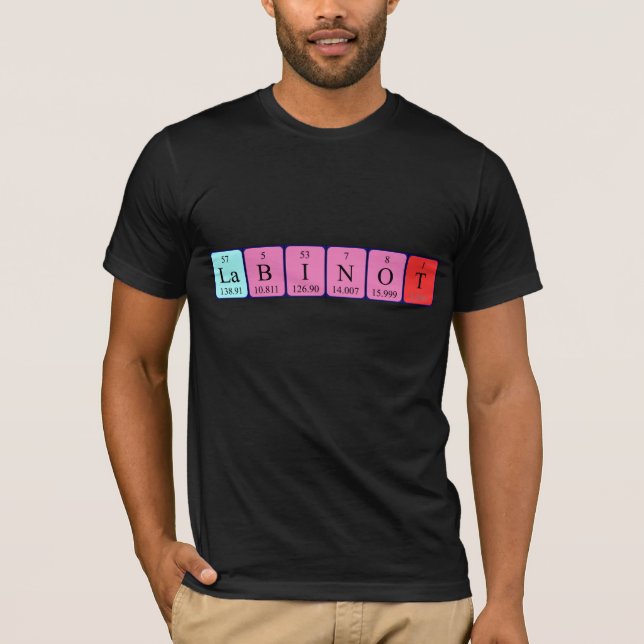 T-shirt Chemise de nom de table périodique Labinot (Devant)