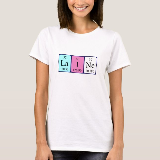 T-shirt Chemise de nom de table périodique Laine (Devant)