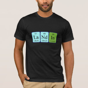 T-shirt Chemise de nom de table périodique Landin