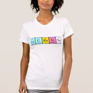 T-shirt Chemise de nom de table périodique Lauranne