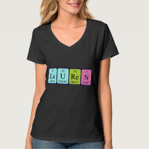 T-shirt Chemise de nom de table périodique Lauren