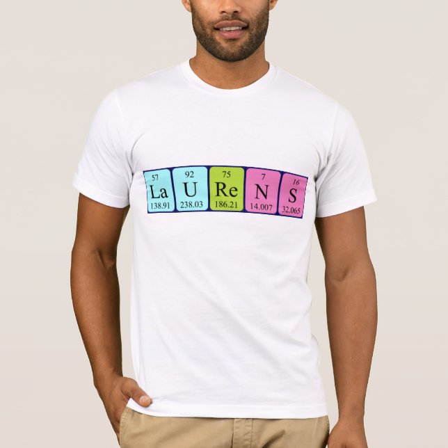 T-shirt Chemise de nom de table périodique Laurens (Devant)