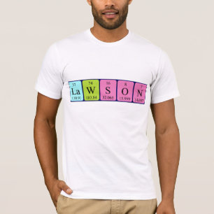 T-shirt Chemise de nom de table périodique Lawson