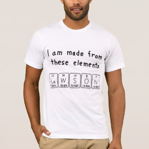 T-shirt Chemise de nom de table périodique Lawson