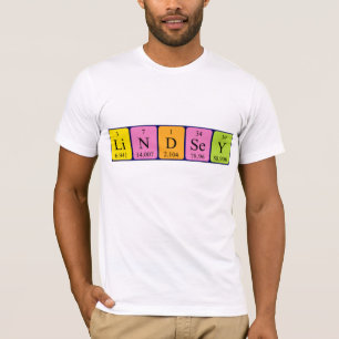 T-shirt Chemise de nom de table périodique Lindsey