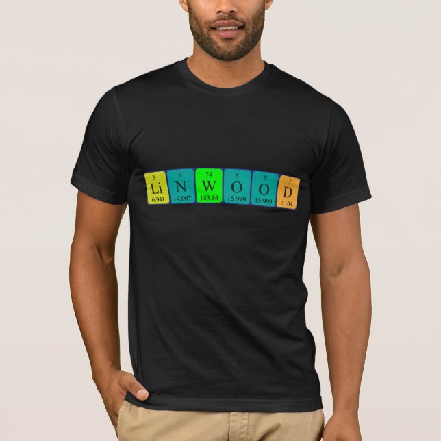 T-shirt Chemise de nom de table périodique Linwood (Devant)