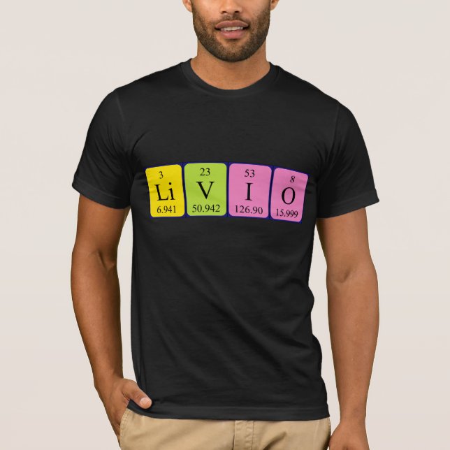 T-shirt Chemise de nom de table périodique Livio (Devant)