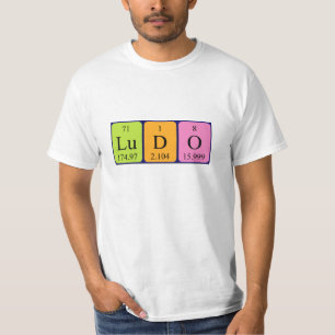T-shirt Chemise de nom de table périodique Ludo