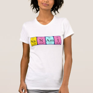T-shirt Chemise de nom de table périodique Nanami