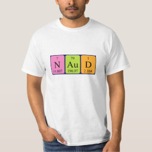 T-shirt Chemise de nom de table périodique Naud