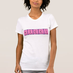 T-shirt Chemise de nom de table périodique Nicci