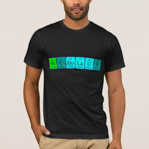 T-shirt Chemise de nom de table périodique Nicholaus
