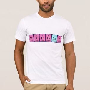 T-shirt Chemise de nom de table périodique Nicolai