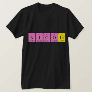 T-shirt Chemise de nom de table périodique Nicoli