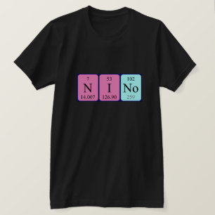 T-shirt Chemise de nom de table périodique Nino