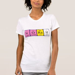 T-shirt Chemise de nom de table périodique Norah