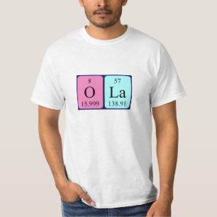 T-shirt Chemise de nom de table périodique Ola
