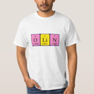 T-shirt Chemise de nom de table périodique Olin