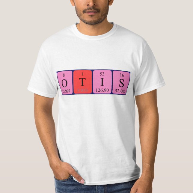 T-shirt Chemise de nom de table périodique Otis (Devant)