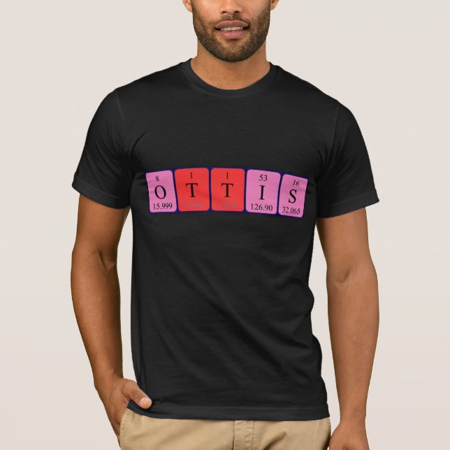 T-shirt Chemise de nom de table périodique Ottis (Devant)
