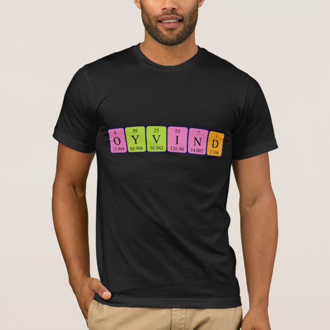 T-shirt Chemise de nom de table périodique Øyvind (Devant)