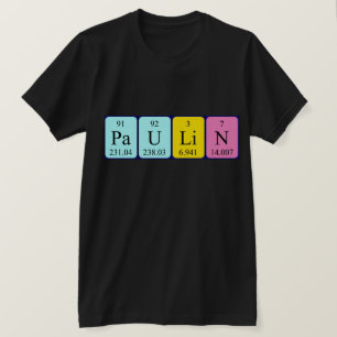 T-shirt Chemise de nom de table périodique Paulin