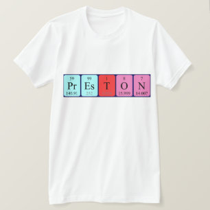 T-shirt Chemise de nom de table périodique Preston
