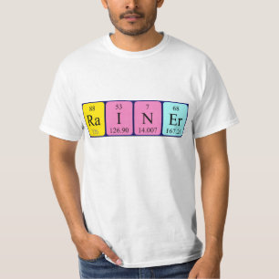 T-shirt Chemise de nom de table périodique Rainer