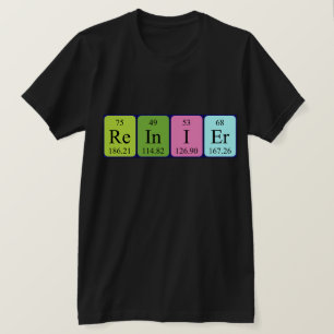 T-shirt Chemise de nom de table périodique Reinier