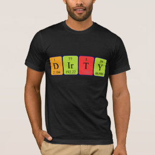 T-shirt Chemise de nom de table périodique sale