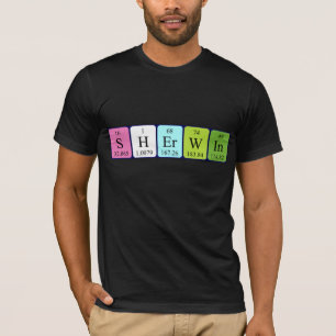 T-shirt Chemise de nom de table périodique Sherwin