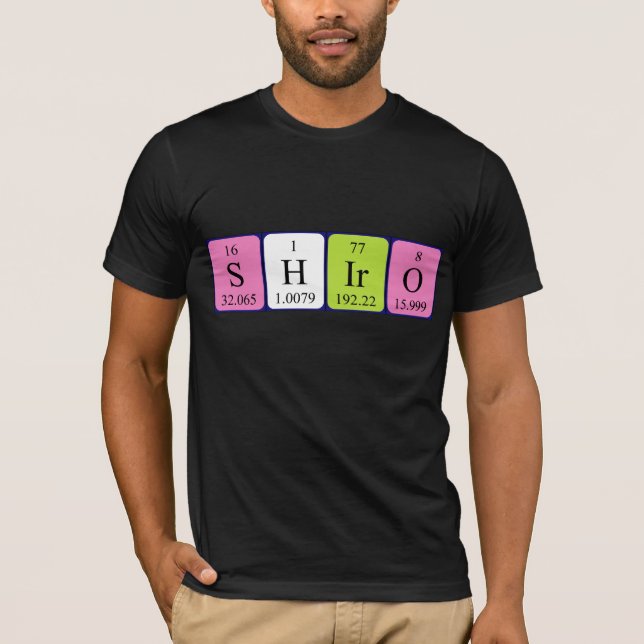 T-shirt Chemise de nom de table périodique Shiro (Devant)