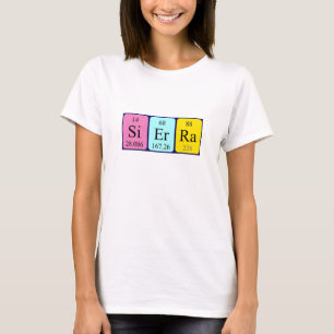 T-shirt Chemise de nom de table périodique Sierra
