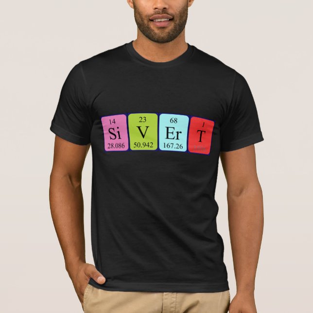 T-shirt Chemise de nom de table périodique Sivert (Devant)