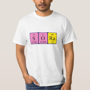T-shirt Chemise de nom de table périodique Sora