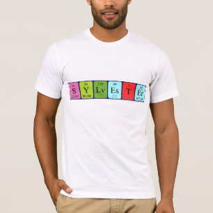 T-shirt Chemise de nom de table périodique Sylvester