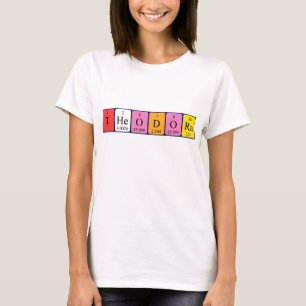 T-shirt Chemise de nom de table périodique Theodora