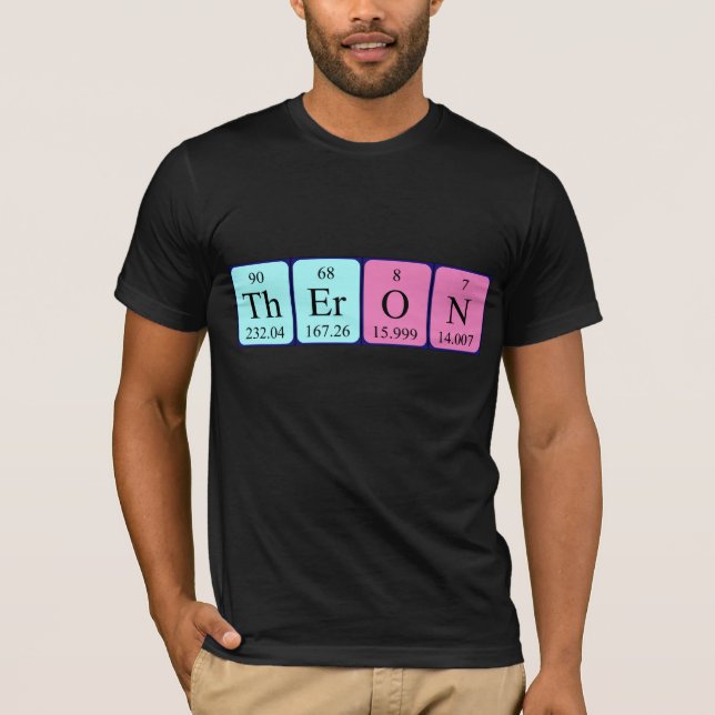T-shirt Chemise de nom de table périodique Theron (Devant)