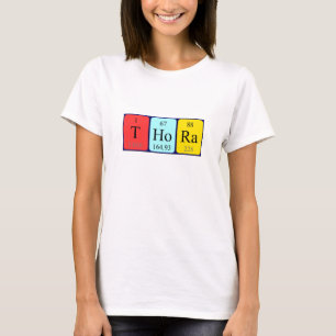 T-shirt Chemise de nom de table périodique Thora