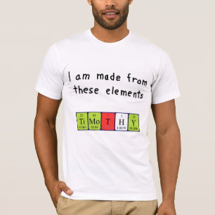 T-shirt Chemise de nom de table périodique Timothy