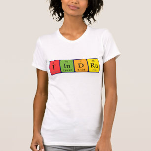 T-shirt Chemise de nom de table périodique Tindra