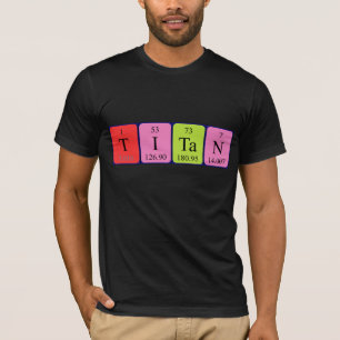 T-shirt Chemise de nom de table périodique Titan
